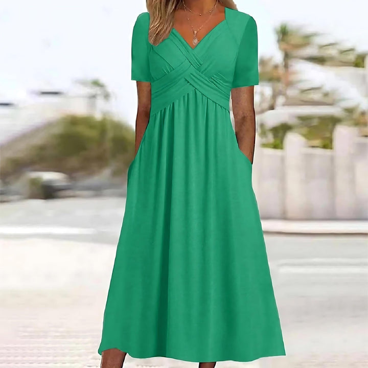 Lilly™ | Elegant midi dress with belly coverage