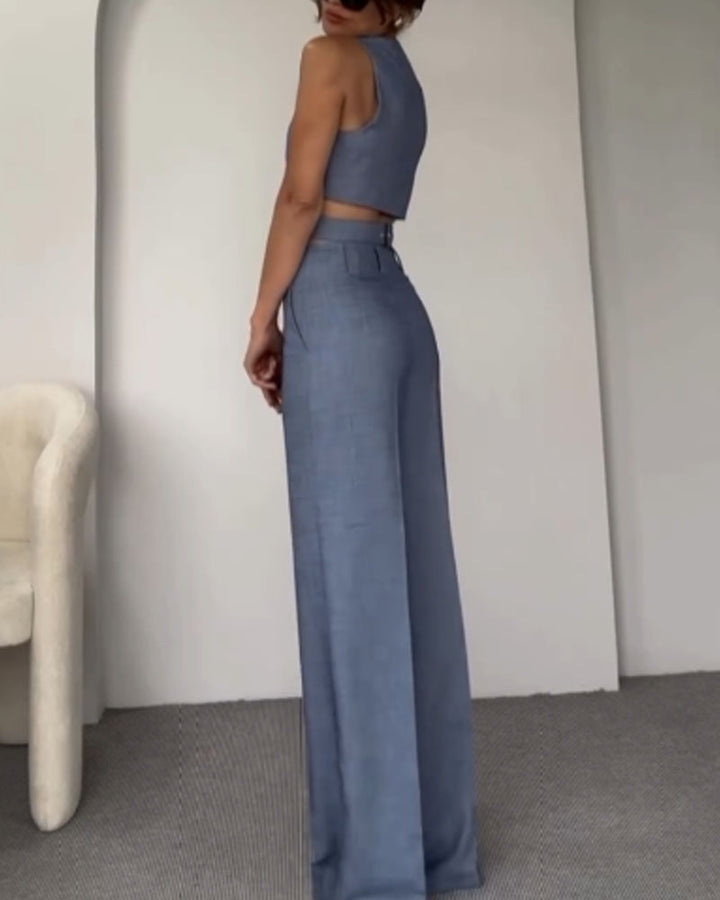 Olivia | Crop Top and Long Pants